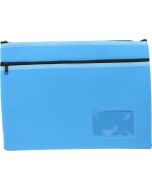 NEOPRENE NAME CARD PENCIL CASE - 2 ZIP - 35.5 X 26CM - LIGHT BLUE - N3526LB2