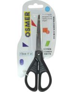 OSMER 170MM SCISSORS - BLACK HANDLE - OS170