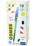 OSMER CAP MODEL MEDIUM TIP BALLPEN - BOX 50's - BLUE - OS7250