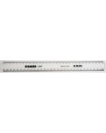 OSMER ECONOMY 30CM/300MM PLASTIC RULER - CLEAR - PACK OF 24 - 300P