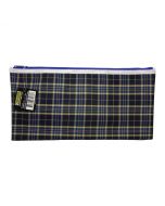 TARTAN BLUE DESIGN PENCIL CASE - JUMBO 34 X 17CM - TARB34171