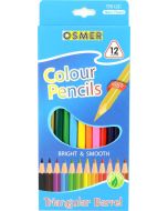 TRIANGULAR COLOUR PENCILS - 12 COLOURS - TRI12C