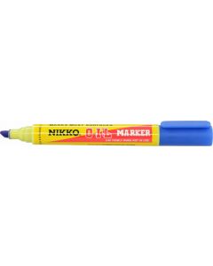 NIKKO OIL MARKER - CHISEL TIP - DOZEN - BLUE - 1802