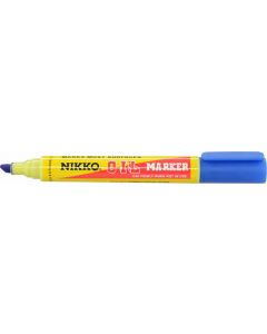 NIKKO OIL MARKER - CHISEL TIP - DOZEN - BLUE - 1802