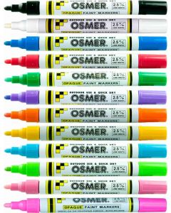 BROAD TIP OSMER PAINT MARKERS - 2.5mm LINE - DOZEN - 2919