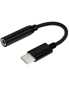 OSMER USB-C TO 3.5mm ADAPTOR - 10cm CABLE - BLACK - AD35C