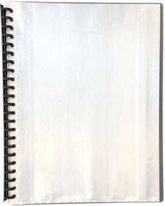 DISPLAY BOOK - CLEAR FRONT COVER - A4 20 POCKET - REFILLABLE - BLACK - CDIS01