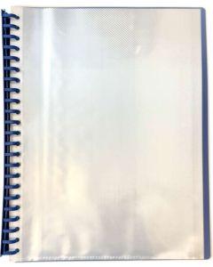 DISPLAY BOOK - CLEAR FRONT COVER - A4 20 POCKET - REFILLABLE - BLUE - CDIS09