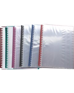 DISPLAY BOOK - CLEAR FRONT COVER - A4 20 POCKET - REFILLABLE - BLACK - CDIS01