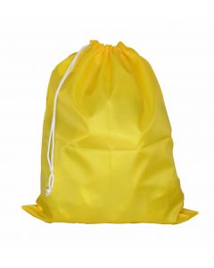 POLYESTER CORDED DRAWSTRING BAG - 35 X 41CM - YELLOW - DB07