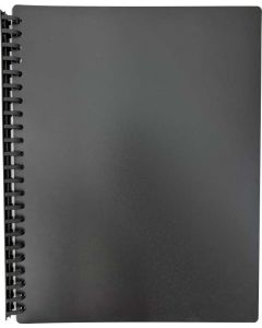 DISPLAY BOOK A4 20 POCKET - REFILLABLE - BLACK - DIS01