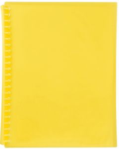 DISPLAY BOOK A4 20 POCKET - REFILLABLE - YELLOW - DIS07