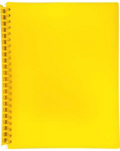 DISPLAY BOOK A4 20 POCKET - REFILLABLE - YELLOW - DIS07