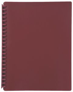 DISPLAY BOOK A4 20 POCKET - REFILLABLE - BURGUNDY - DIS18