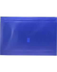 PLASTIC DOCUMENT WALLETS - FOOLSCAP - BLUE - DWF02