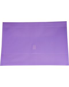 PLASTIC DOCUMENT WALLETS - FOOLSCAP - PURPLE - DWF05