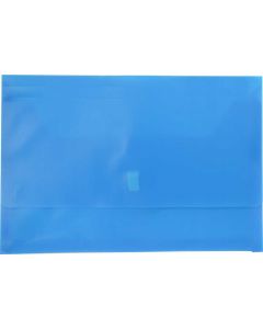 PLASTIC DOCUMENT WALLETS - FOOLSCAP - LIGHT BLUE - DWF09