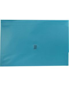 PLASTIC DOCUMENT WALLETS - FOOLSCAP - TEAL GREEN - DWF17