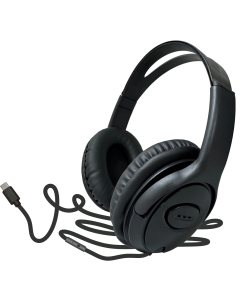 OSMER USB-C OVEREAR HEADPHONE - 1.8M CABLE - INLINE MIC - HP726