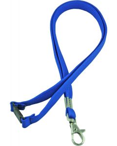 LANYARD - D CLIP WOVEN WITH SAFETY RELEASE - BLUE - LD202