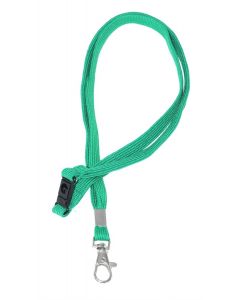 LANYARD - D CLIP WOVEN WITH SAFETY RELEASE - GREEN - LD204