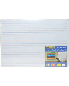 STUDENT WHITEBOARD - A4 - MDF - DOUBLE SIDED - PLAIN & DOTTED THIRDS - MWBPRINT3