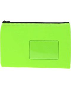 NEOPRENE NAME CARD PENCIL CASE - 1 ZIP - 23 X 15.5CM - GREEN - N2315G