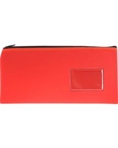 NEOPRENE NAME CARD PENCIL CASE - 1 ZIP 34 X 17CM - RED - N3417R1