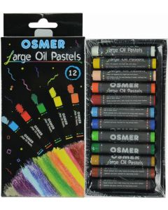 OSMER LARGE OIL PASTELS - 11MM - 12 COLOURS - OPL12