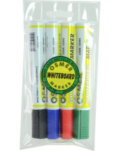 OSMER WHITEBOARD MARKER - 4 COLOUR WALLET - OS519W