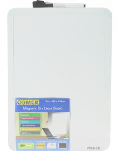 A4 WRITING SURFACE WHITEBOARD WITH BLACK MARKER - OW3324