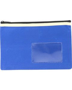 POLYESTER PENCIL CASE - 1 ZIP - 23 X 15.5 CM - BLUE - P2315B