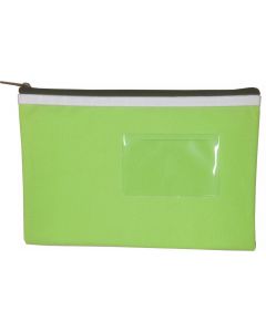 POLYESTER PENCIL CASE - 1 ZIP - 23 X 15.5 CM - GREEN - P2315G