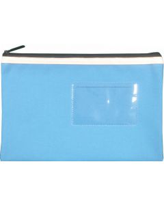 POLYESTER PENCIL CASE - 1 ZIP - 23 X 15.5 CM - LIGHT BLUE - P2315LB