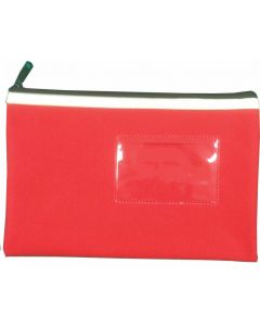 POLYESTER PENCIL CASE - 1 ZIP - 23 X 15.5 CM - RED - P2315R