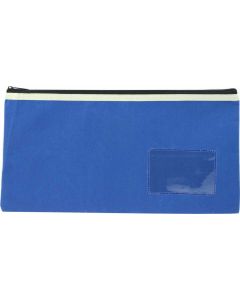 POLYESTER PENCIL CASE - 1 ZIP - 35 X 18 CM - BLUE - P3518B1