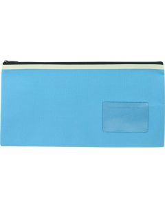 POLYESTER PENCIL CASE - 1 ZIP - 35 X 18 CM - LIGHT BLUE - P3518LB1