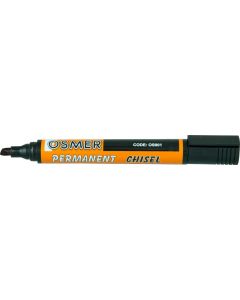 OSMER PERMANENT MARKER - CHISEL TIP - BLACK - DOZEN - OS901