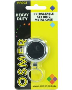 RETRACTABLE KEY RING - METAL CASE - RR902