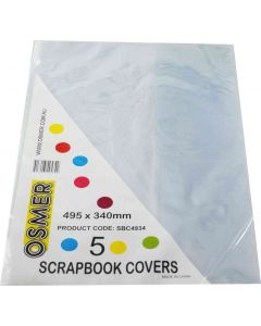 SCRAPBOOK COVER - CLEAR - PACK OF 5 - SBC4934