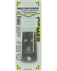 SCRAPER - METAL RETRACTABLE WITH 5 SPARE BLADES - UC22