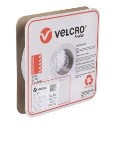 STRIP - 25mm WIDE VELCRO® BRAND BY 25 METRE ROLL - WHITE - HOOK - V14748