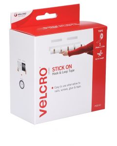 DISPENSER BOX - VELCRO® BRAND  STRIP HOOK & LOOP -  WHITE - V20141