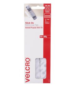 HANGSELL - VELCRO® BRAND STICKY BACK® 150mm STRIP - WHITE - V24316