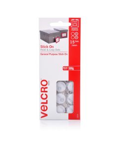 HANGSELL - VELCRO® BRAND HANDY DOTS  - 16mm HOOK & LOOP - WHITE - V25506