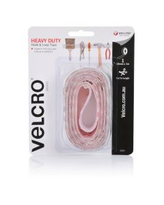 HANGSELL - VELCRO® BRAND HEAVY DUTY HOOK & LOOP TAPE - 25MM X1M - WHITE - V25557