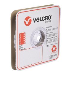 SPOTS - 22mm VELCRO® BRAND  - 900 PER ROLL - WHITE - LOOP - V28806