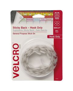 HANGSELL - VELCRO® BRAND STICK ON HOOK ONLY DOTS - 16MM X 100 DOTS - WHITE - V90204