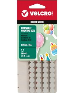 HANGSELL - VELCRO® BRAND REMOVABLE CIRCLES - 9MM - PACK OF 56 - WHITE - V95188