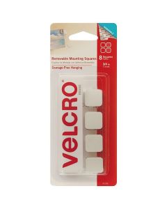 HANGSELL - VELCRO® BRAND REMOVABLE SQUARES - 19MM - PACK OF 8 - WHITE - V95190